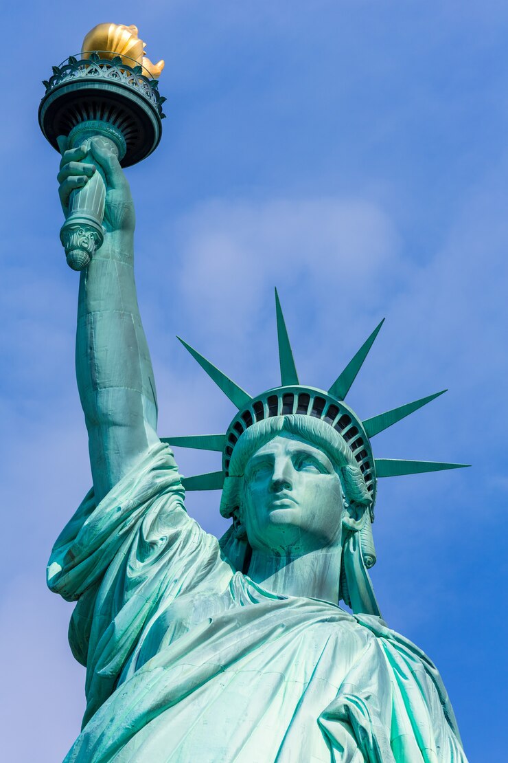 Foto simbolo americano di usa della statua della libertà di new york