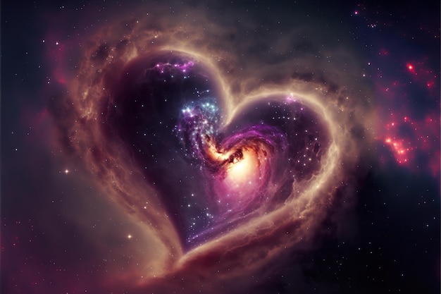 Simbolo astrologico dell'amore Nebulosa a forma di cuore
