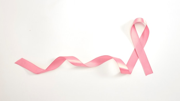 Simbolo del nastro rosa Sfondo consapevolezza del cancro al seno