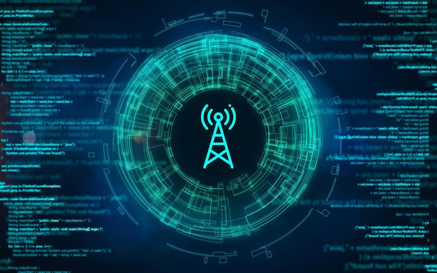 Simbolo dell'antenna che rappresenta le connessioni dell'umanità con il mondo