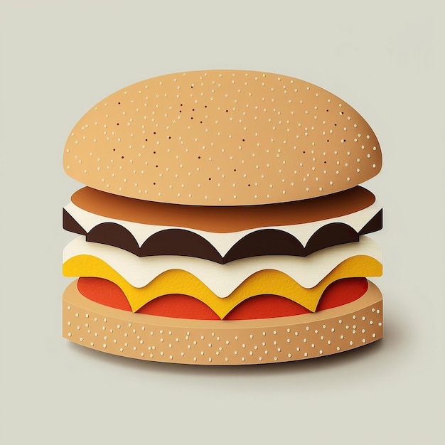 Simbolo dell'hamburger dell'illustrazione generato Ai