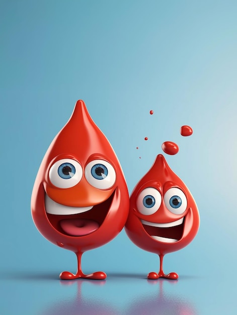 Simbolo della goccia di sangue design della giornata mondiale del donatore di sangue e poster per la donazione del sangue IA generativa