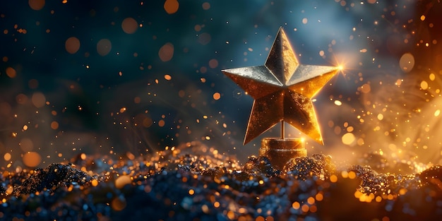"Simbolo della Star of Achievement Il Golden Shining Trophy Quot Concept Achievement Trophy Simbolo della Star Golden Shining Recognition"
