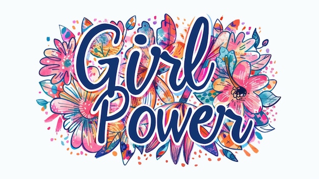 Simbolo di empowerment e femminismo creato in Doodle Lettering