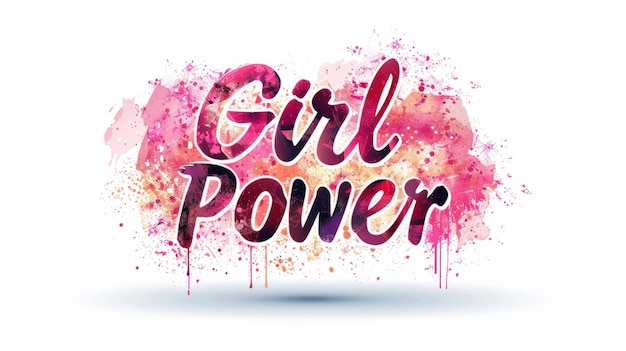 Simbolo di empowerment e femminismo creato in tipografia vintage