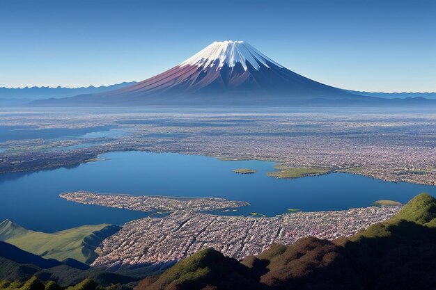 Simbolo nazionale del Giappone Visita turistica monte fuji Punto di riferimento rappresentativo Bella montagna