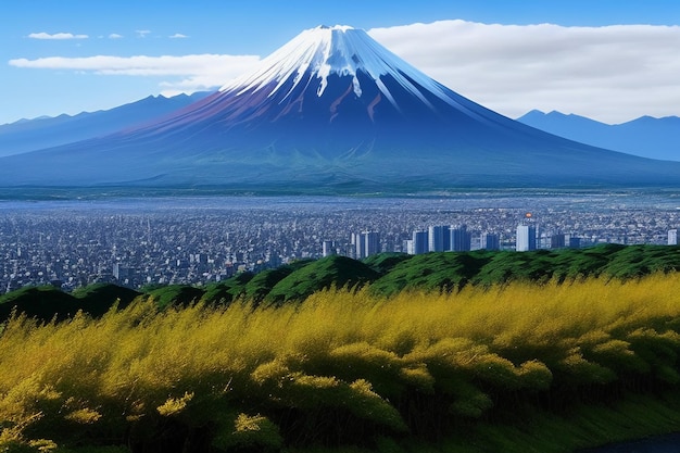 Simbolo nazionale del Giappone Visita turistica monte fuji Punto di riferimento rappresentativo Bella montagna