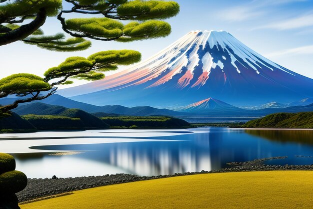 Simbolo nazionale del Giappone Visita turistica monte fuji Punto di riferimento rappresentativo Bella montagna