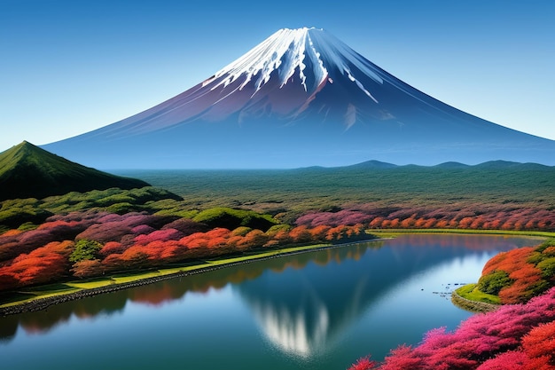 Simbolo nazionale del Giappone Visita turistica monte fuji Punto di riferimento rappresentativo Bella montagna