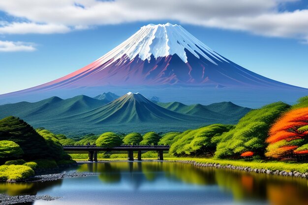 Simbolo nazionale del Giappone Visita turistica monte fuji Punto di riferimento rappresentativo Bella montagna