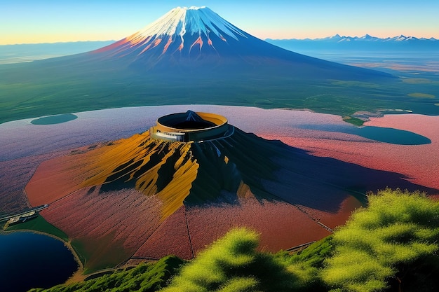 Simbolo nazionale del Giappone Visita turistica monte fuji Punto di riferimento rappresentativo Bella montagna