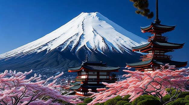 Simbolo nazionale del Giappone Visita turistica monte fuji Punto di riferimento rappresentativo Bella montagna