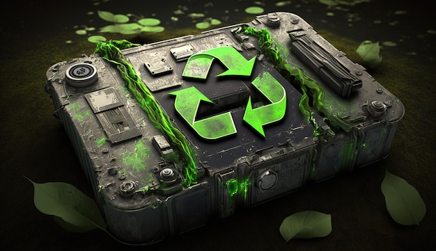 Simbolo per il riciclaggio dei rifiuti della batteria