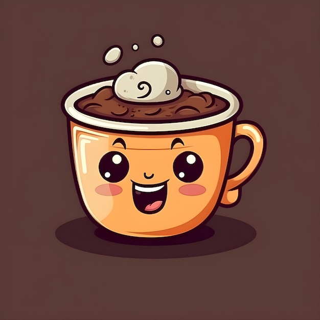 Simpatica tazza da tè al caffè kawaii con personaggio dei cartoni animati