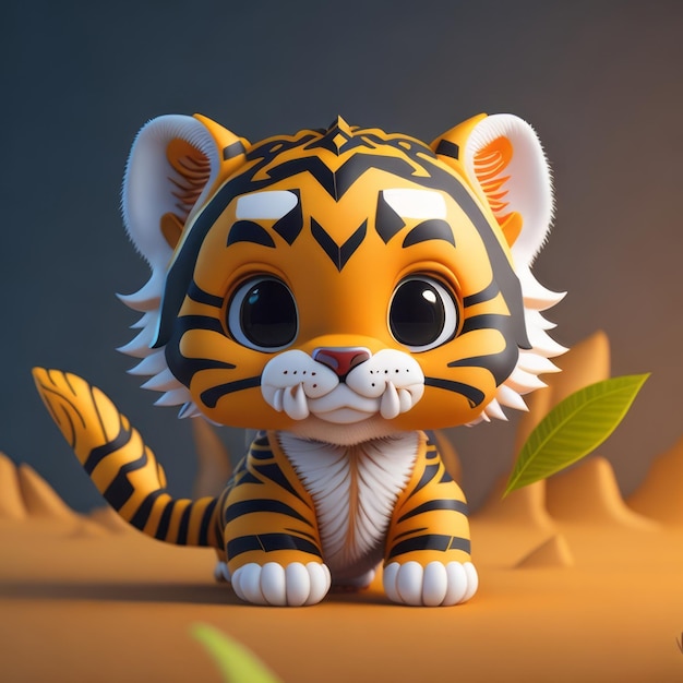 simpatica tigre animata 3d iperrealistica