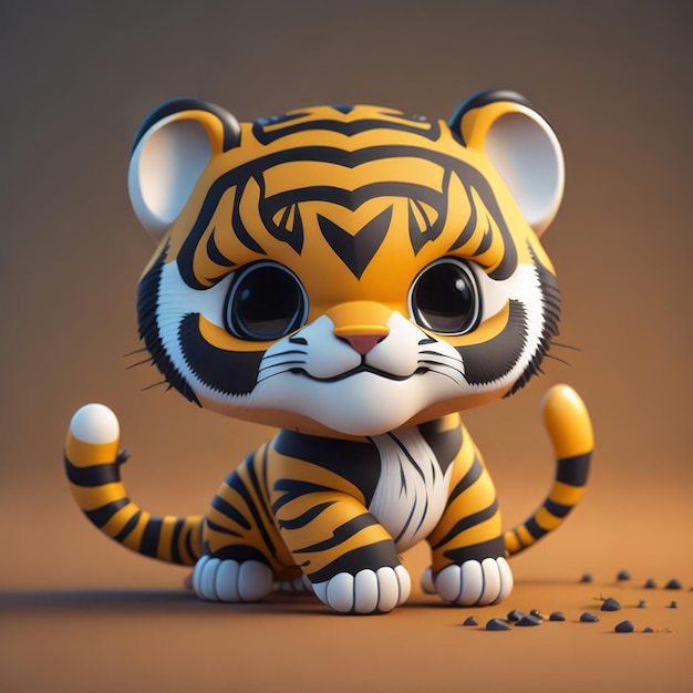 simpatica tigre animata 3d iperrealistica