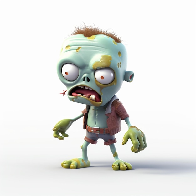 Simpatici personaggi dei cartoni animati di zombi 3D