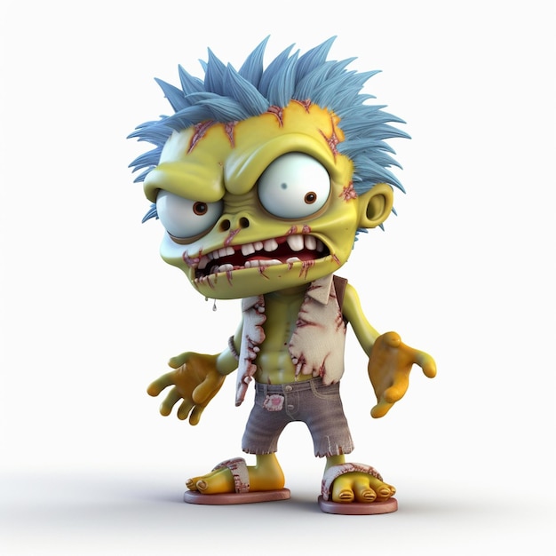 Simpatici personaggi dei cartoni animati di zombi 3D
