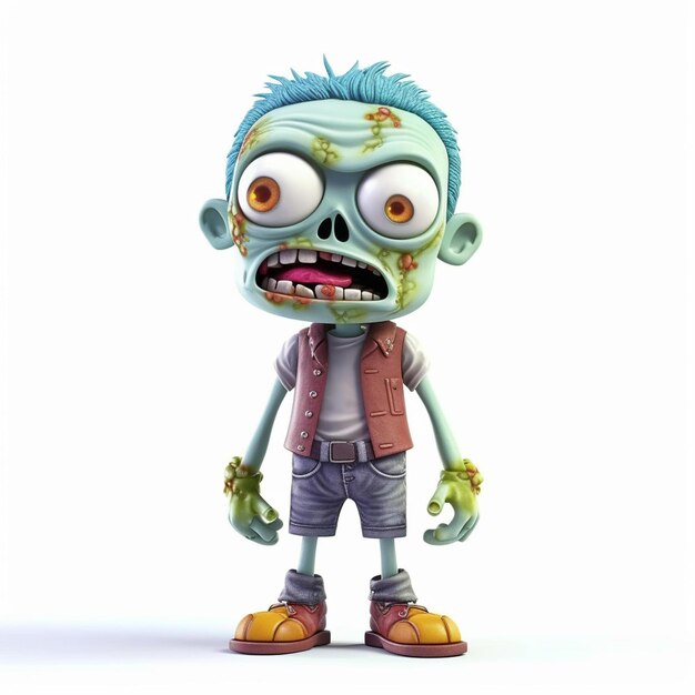 Simpatici personaggi dei cartoni animati di zombi 3D