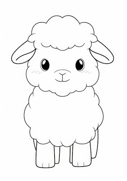 simpatico agnello da colorare su carta A4