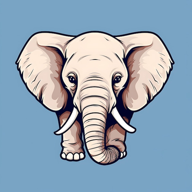 simpatico elefante illustrazione vettoriale per t shirt design stocker logo banner ecc