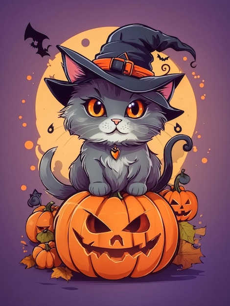 simpatico gatto che indossa il costume di Halloween