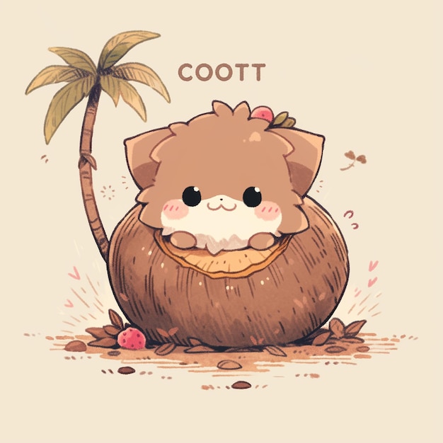 simpatico gatto con cocco