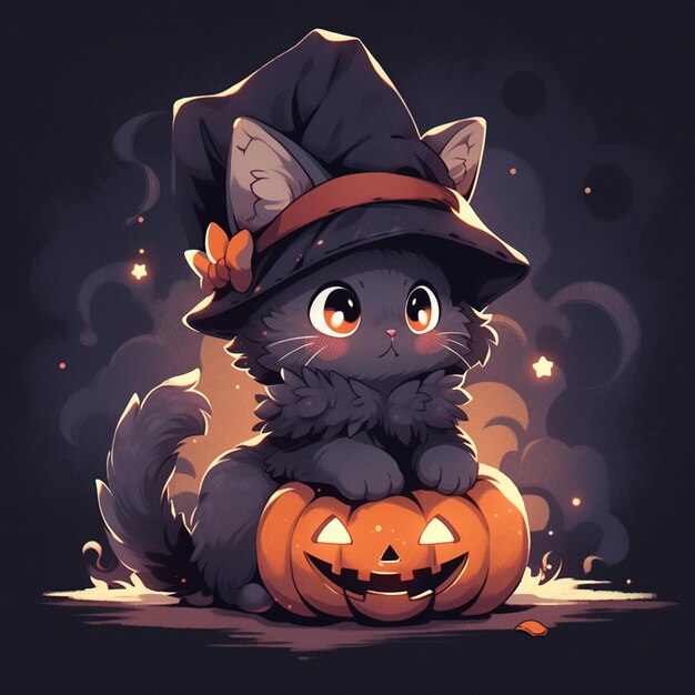 simpatico gatto con halloween