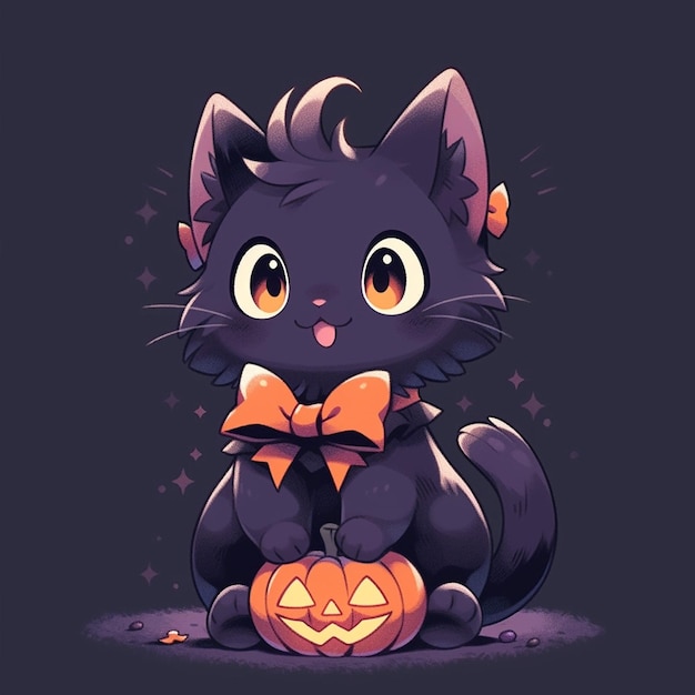 simpatico gatto con halloween