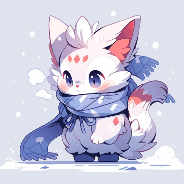 simpatico gatto con l'inverno