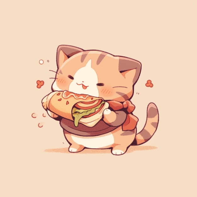 simpatico gatto con pizza