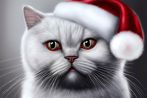 Simpatico gatto di Natale