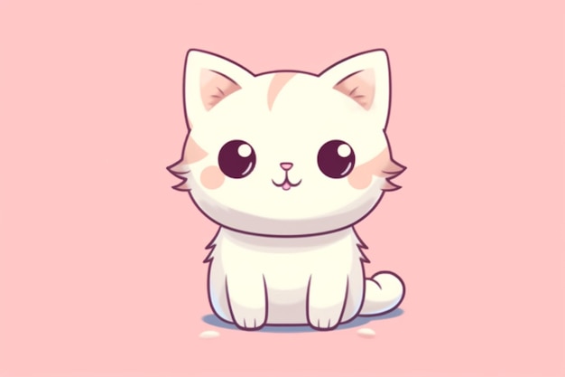 Simpatico gatto kawaii