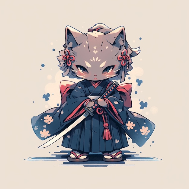 simpatico gatto samurai