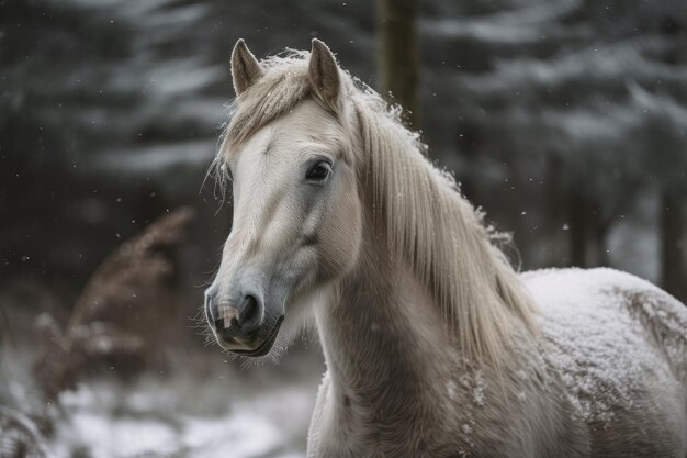 Simpatico inganno di pony bianco