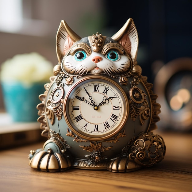 Simpatico orologio a forma di gatto