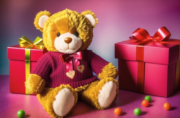 Simpatico orsacchiotto San Valentino Simpatico regalo per tua moglie Fidanzata AI generativa
