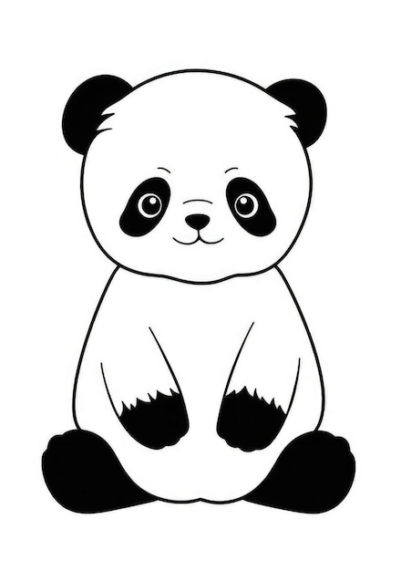 simpatico panda da colorare su carta A4