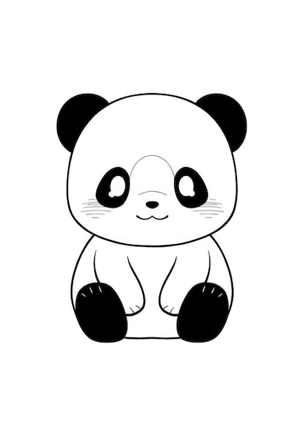 simpatico panda da colorare su carta A4