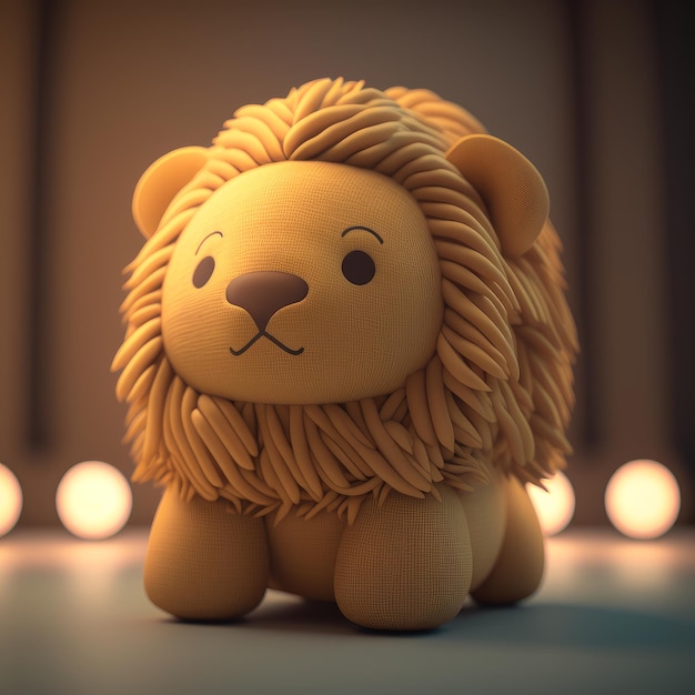 Simpatico peluche a forma di leone squishy