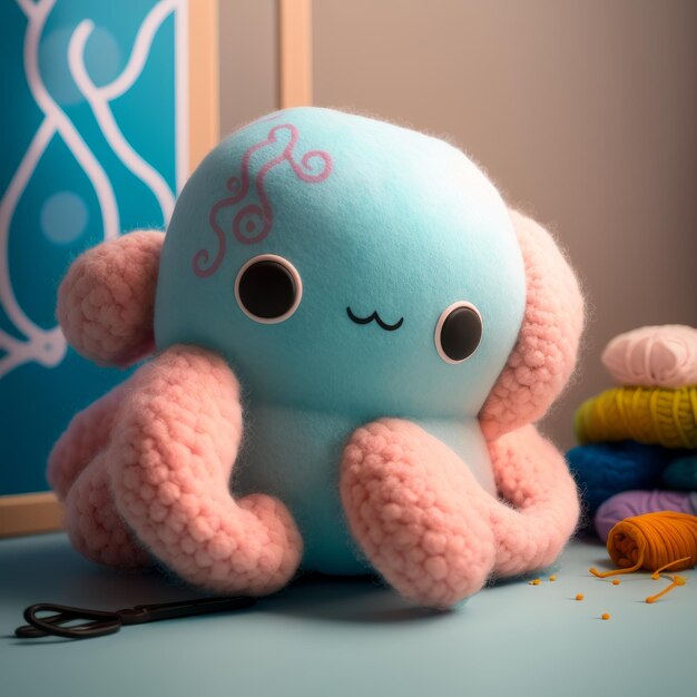 Simpatico peluche di polpo squishy