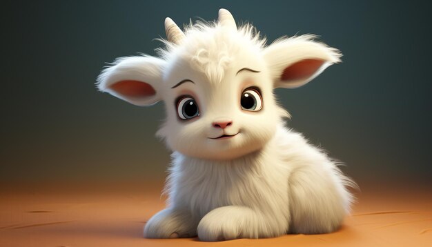 simpatico personaggio animale bambino stile pixar colorato e carino