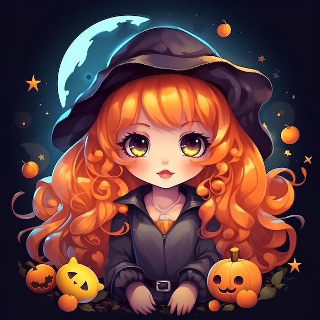 simpatico personaggio avatar per la foto del profilo dell'illustrazione della mascotte dell'evento di halloween
