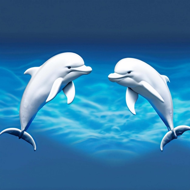 Simpatico personaggio dei delfini Cartoon 3D IA generativa