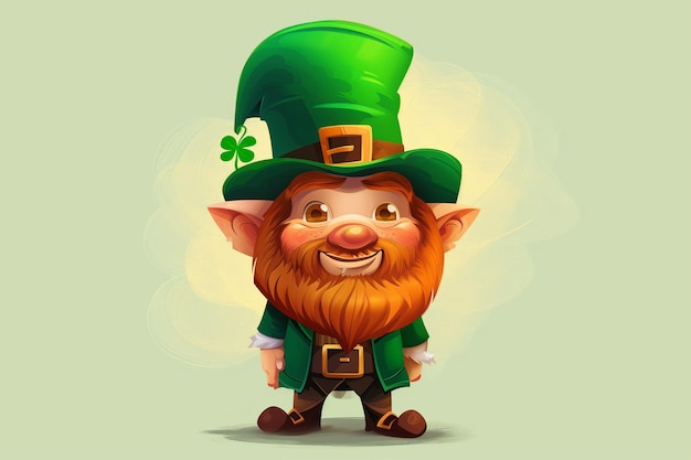 Simpatico personaggio illustrativo del Leprechaun