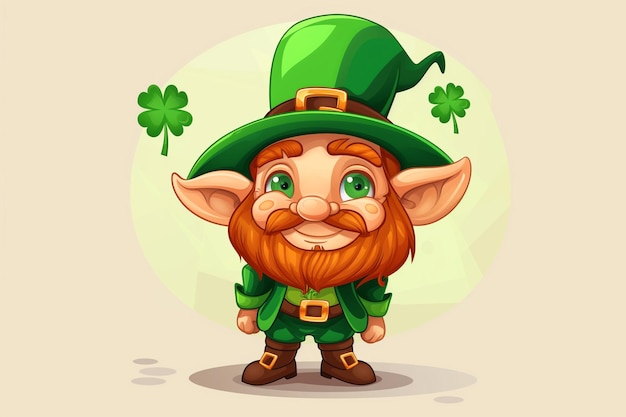 Simpatico personaggio illustrativo del Leprechaun