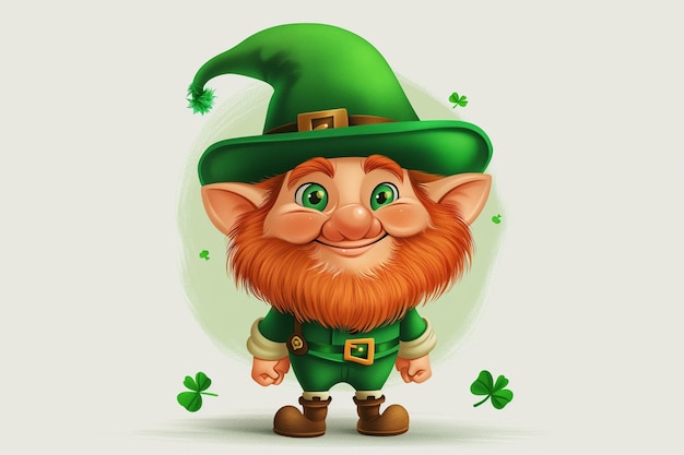 Simpatico personaggio illustrativo del Leprechaun