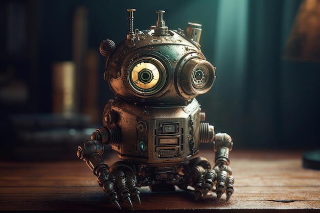 Simpatico robot Steampunk Genera Ai