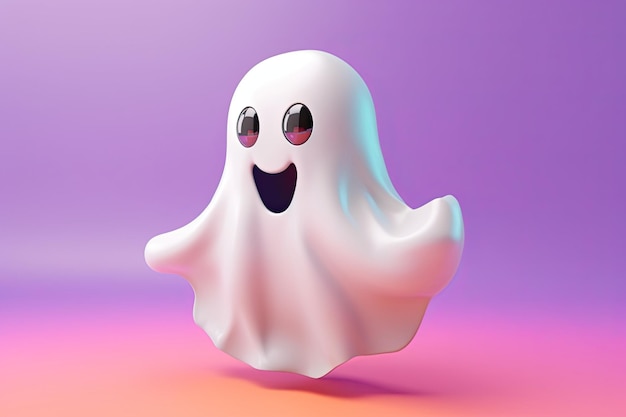 Simpatico tema di Halloween fantasma Generativo Ai