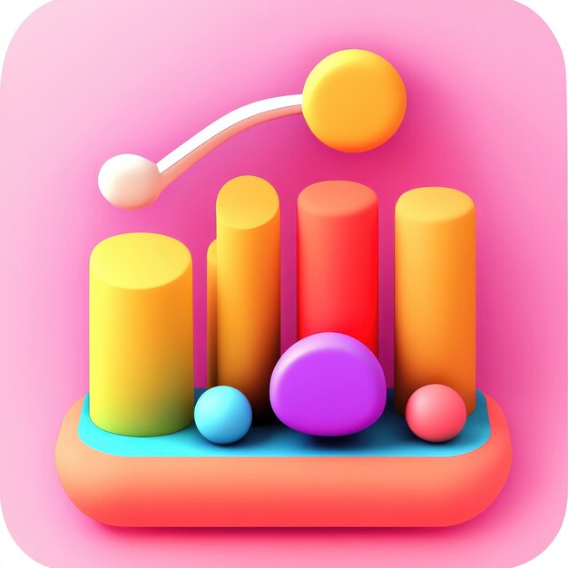 Simple App Icon Concept con elementi grafici colorati